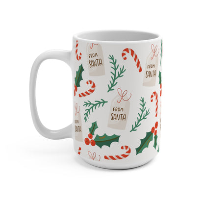 Festive Christmas Mug, Holiday Coffee Cup, Santa Gift Mug, Seasonal Drinkware, Winter Wonderland Mug - MaisonThreadory
