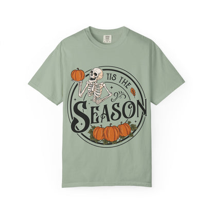 Halloween Skeleton T-Shirt, Unisex Fall Shirt, Spooky Season Tee, Pumpkins Shirt, Timeless Autumn Style - MaisonThreadory