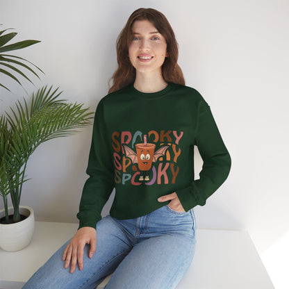 Spooky Vibes Crewneck Sweatshirt - Unisex Halloween Sweater for Cozy Nights, Fall Fashion, Gift for Spooky Season, Festive Apparel - MaisonThreadory
