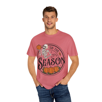 Halloween Skeleton T-Shirt, Unisex Fall Shirt, Spooky Season Tee, Pumpkins Shirt, Timeless Autumn Style - MaisonThreadory