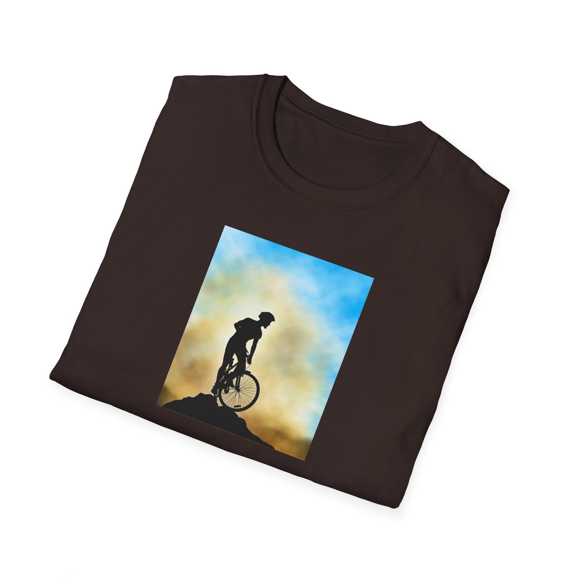 Adventure Awaits Unisex T-Shirt, Mountain Biking Tee, Outdoor Sport Shirt, Gift for Cyclists, Casual Graphic Tee - MaisonThreadory