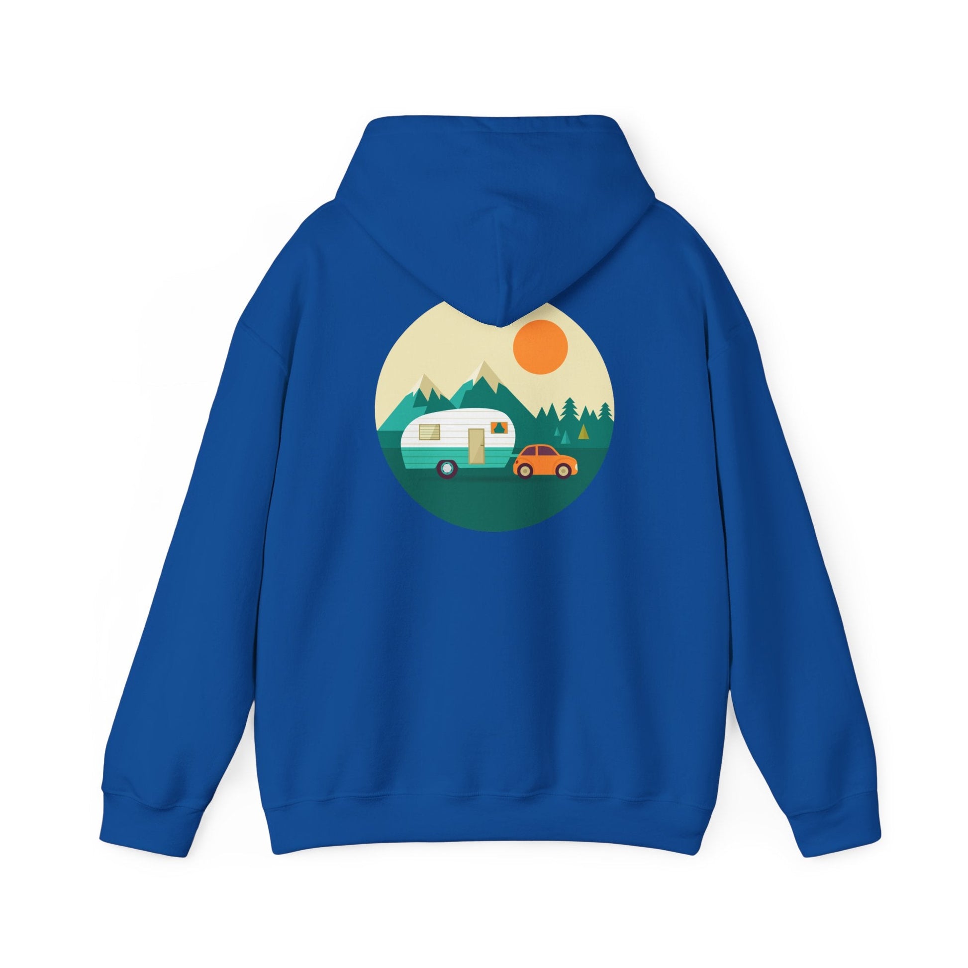 Camping Adventure Hoodie - Unisex Heavy Blend - Cozy Sweatshirt for Nature Lovers - Outdoor Gift - Travel Hoodie - MaisonThreadory