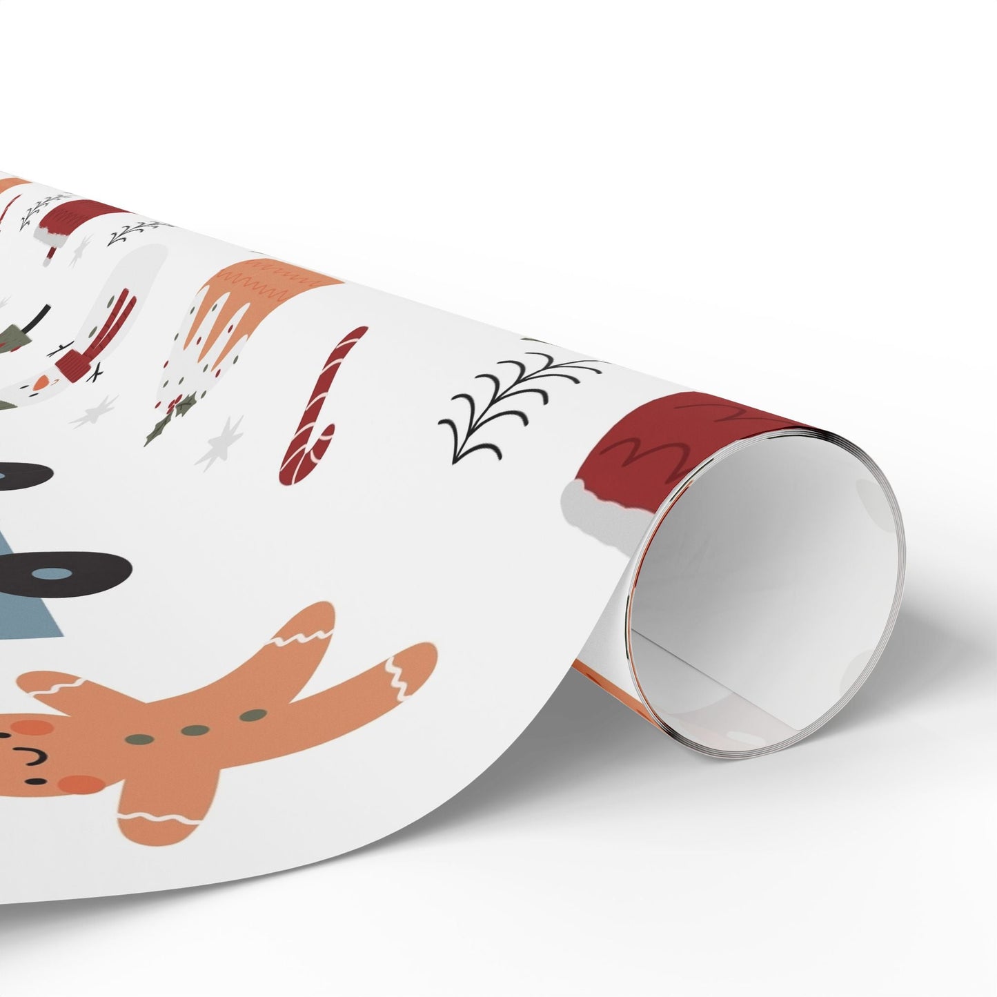 Christmas Gnome Wrapping Paper — Cute Holiday Gift Wrap with Gnomes, Trees & Gingerbread - MaisonThreadory