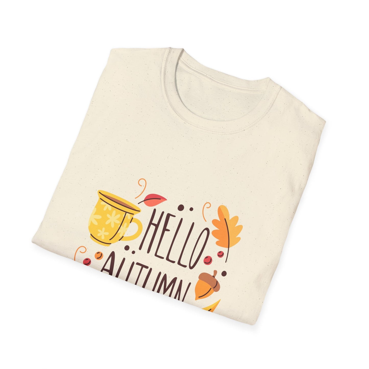 Autumn Shirt Women, Fall Graphic Tee, Seasonal Leaves Top, Cozy Long Sleeve Apparel, Unisex Softstyle T-Shirt for Her - MaisonThreadory