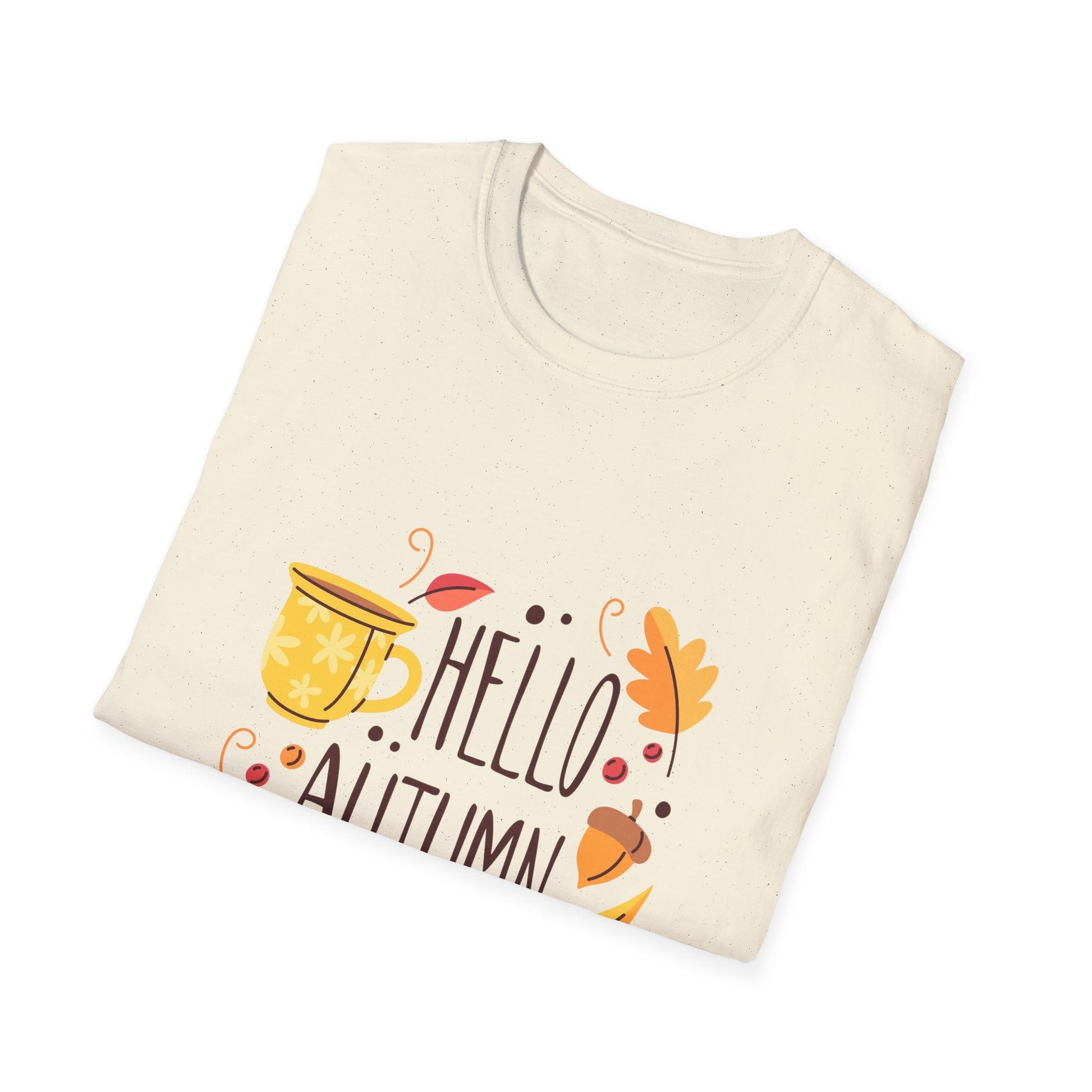 Autumn Shirt Women, Fall Graphic Tee, Seasonal Leaves Top, Cozy Long Sleeve Apparel, Unisex Softstyle T-Shirt for Her - MaisonThreadory