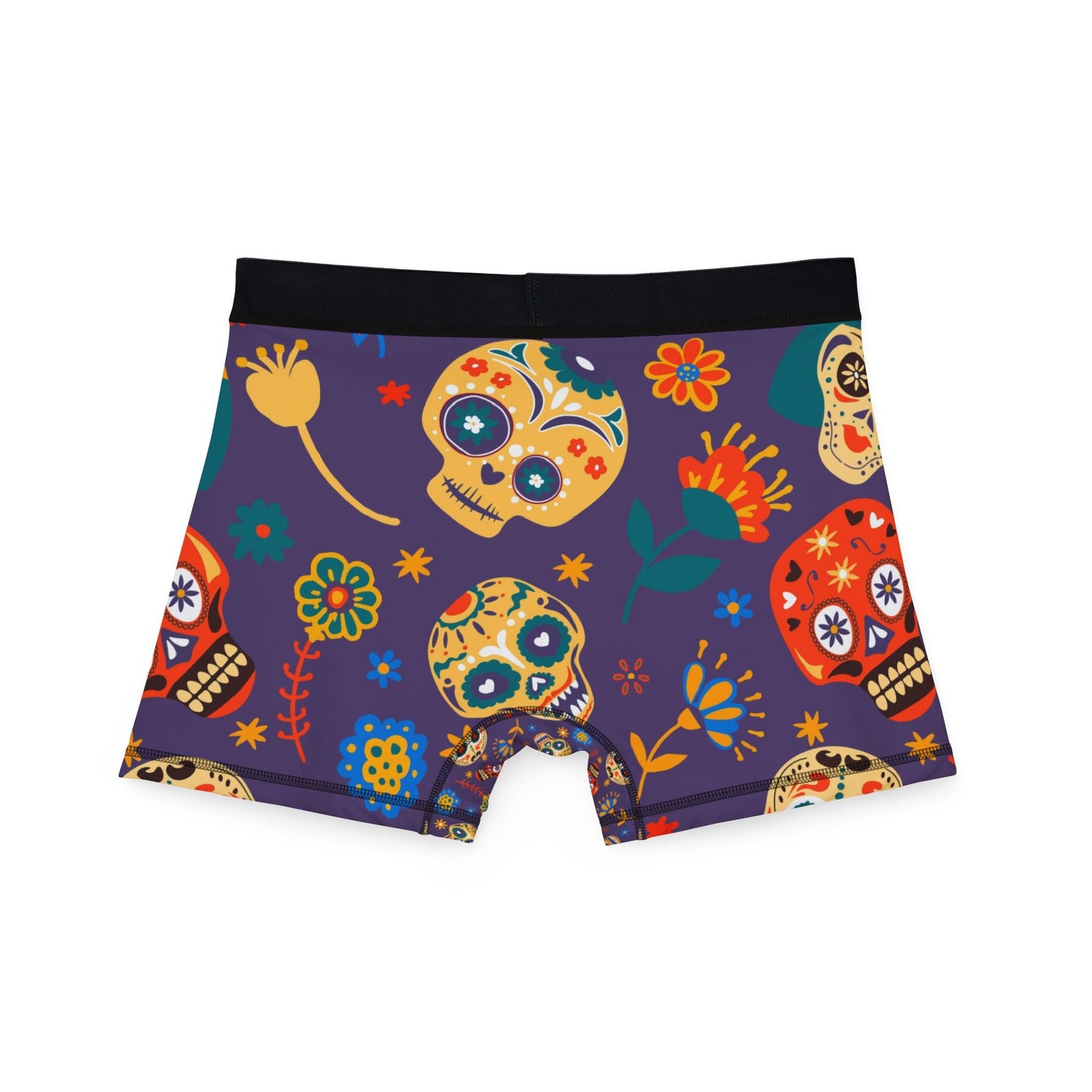 Day of the Dead Men's Boxers, Colorful AOP Underwear, Unique Halloween Gift, Fun Skull Print, Vibrant Men's Apparel - MaisonThreadory