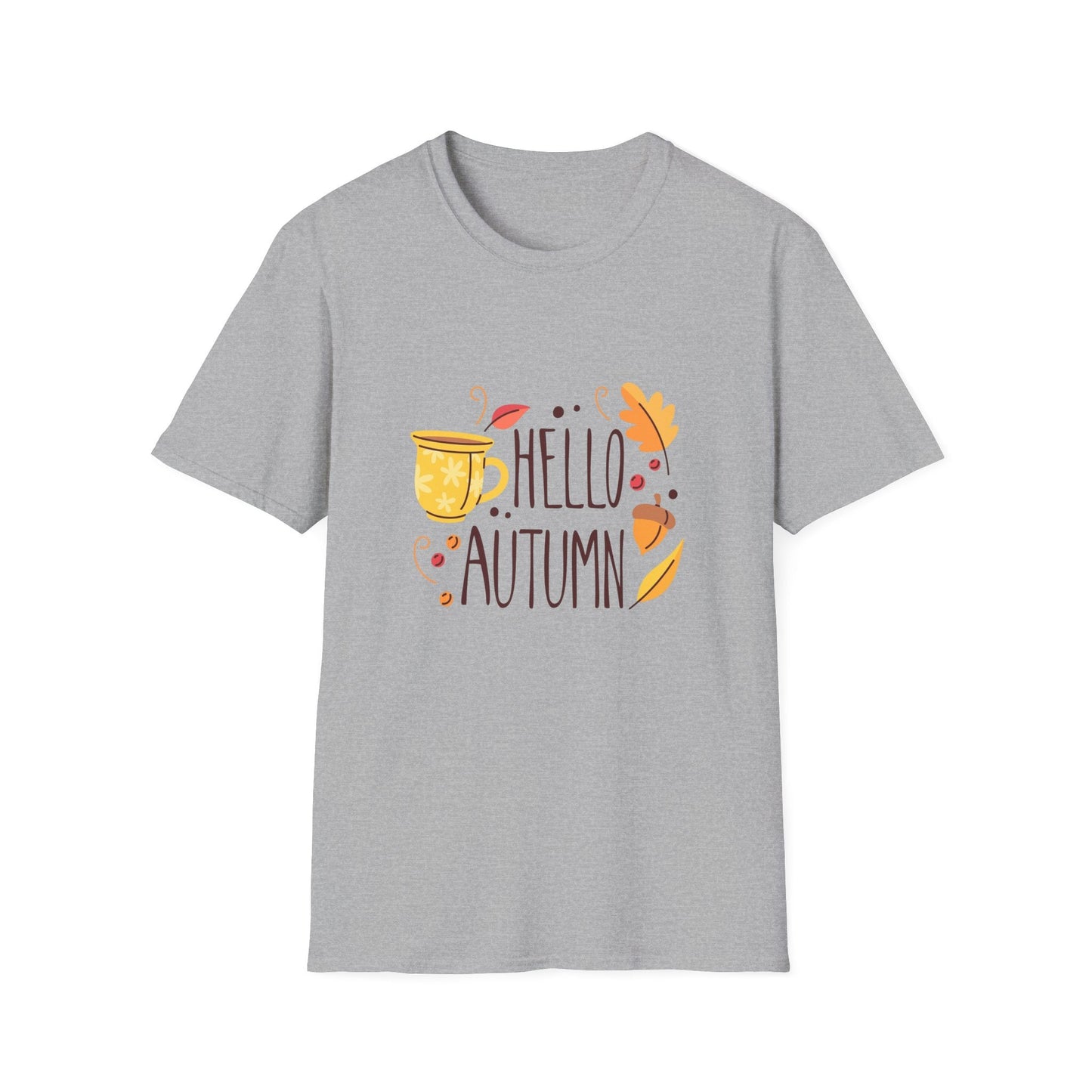 Autumn Shirt Women, Fall Graphic Tee, Seasonal Leaves Top, Cozy Long Sleeve Apparel, Unisex Softstyle T-Shirt for Her - MaisonThreadory