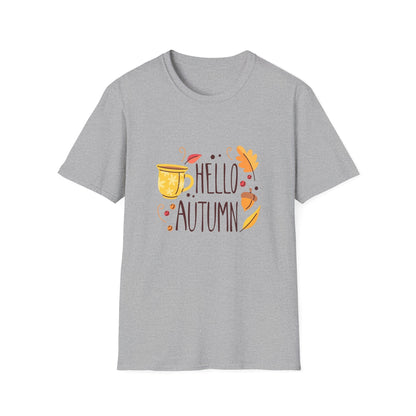 Autumn Shirt Women, Fall Graphic Tee, Seasonal Leaves Top, Cozy Long Sleeve Apparel, Unisex Softstyle T-Shirt for Her - MaisonThreadory
