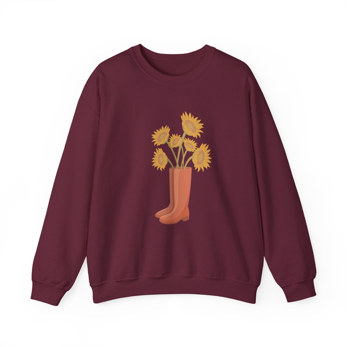Sunny Boots Floral Crewneck Sweatshirt - MaisonThreadory