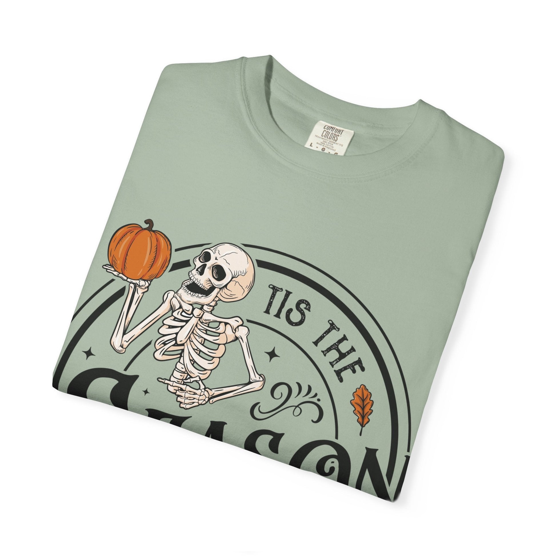 Halloween Skeleton T-Shirt, Unisex Fall Shirt, Spooky Season Tee, Pumpkins Shirt, Timeless Autumn Style - MaisonThreadory