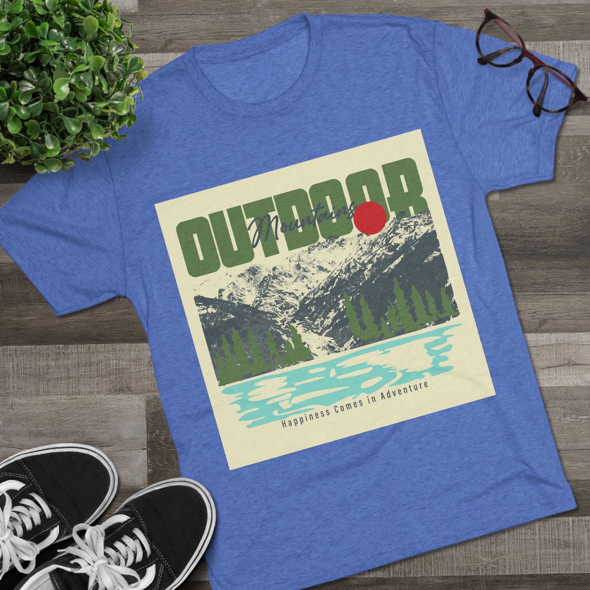 Outdoor Adventure Tee, Unisex Tri - Blend Crew Shirt, Perfect Gift for Nature Lovers, Hiking Enthusiasts, Travel Souvenir, Eco - Friendly [...] - MaisonThreadory