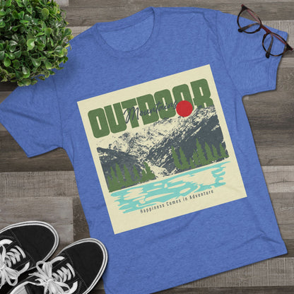 Outdoor Adventure Tee, Unisex Tri - Blend Crew Shirt, Perfect Gift for Nature Lovers, Hiking Enthusiasts, Travel Souvenir, Eco - Friendly [...] - MaisonThreadory