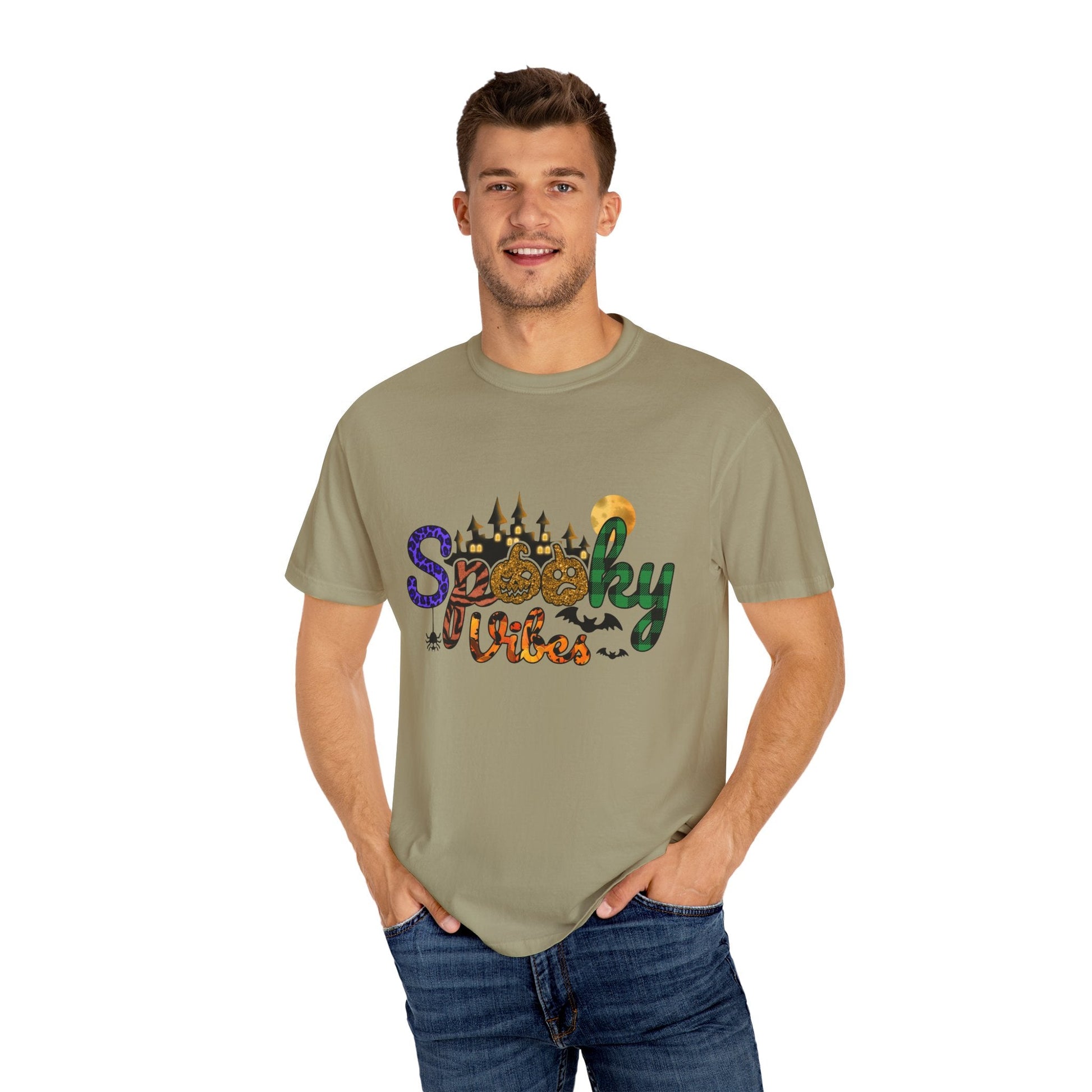 Spooky Vibes T-Shirt, Halloween Shirt, Unisex Tee, Fall Fashion, Casual Wear, Gift for Haunted Lovers - MaisonThreadory