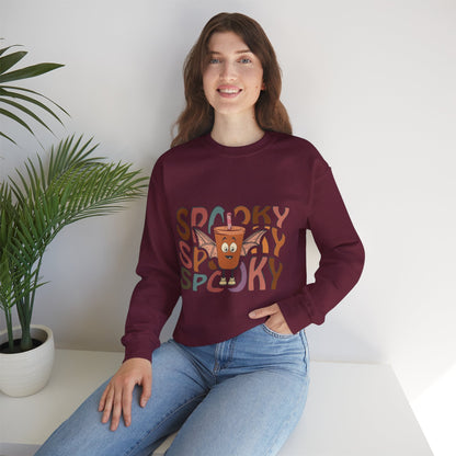 Spooky Vibes Crewneck Sweatshirt - Unisex Halloween Sweater for Cozy Nights, Fall Fashion, Gift for Spooky Season, Festive Apparel - MaisonThreadory