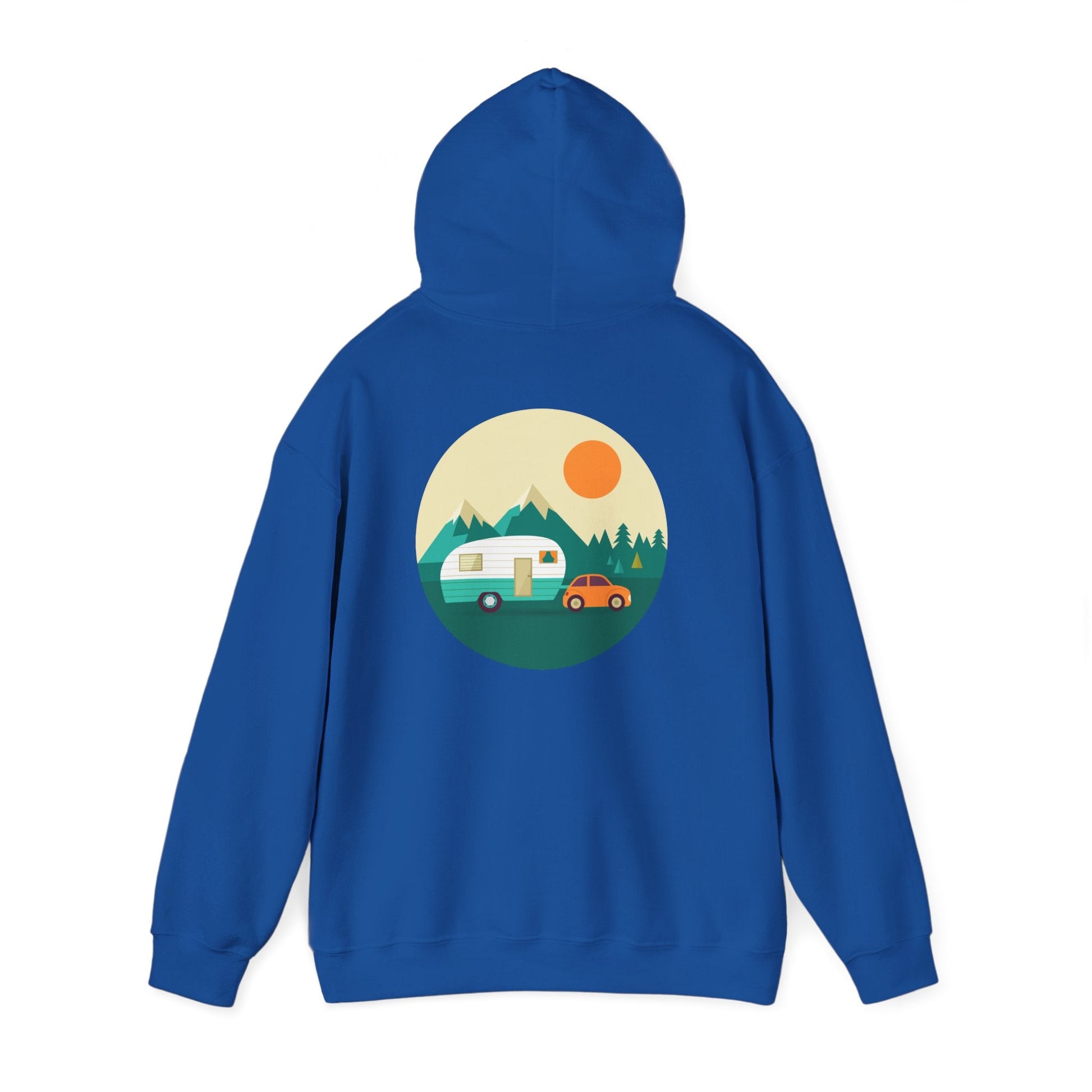 Camping Adventure Hoodie - Unisex Heavy Blend - Cozy Sweatshirt for Nature Lovers - Outdoor Gift - Travel Hoodie - MaisonThreadory