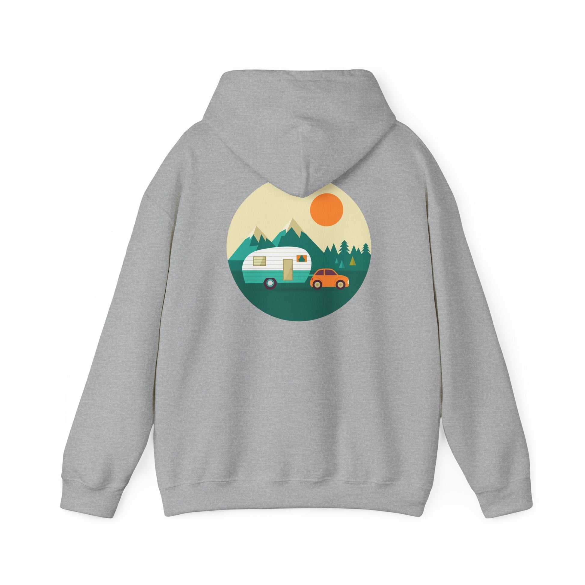 Camping Adventure Hoodie - Unisex Heavy Blend - Cozy Sweatshirt for Nature Lovers - Outdoor Gift - Travel Hoodie - MaisonThreadory