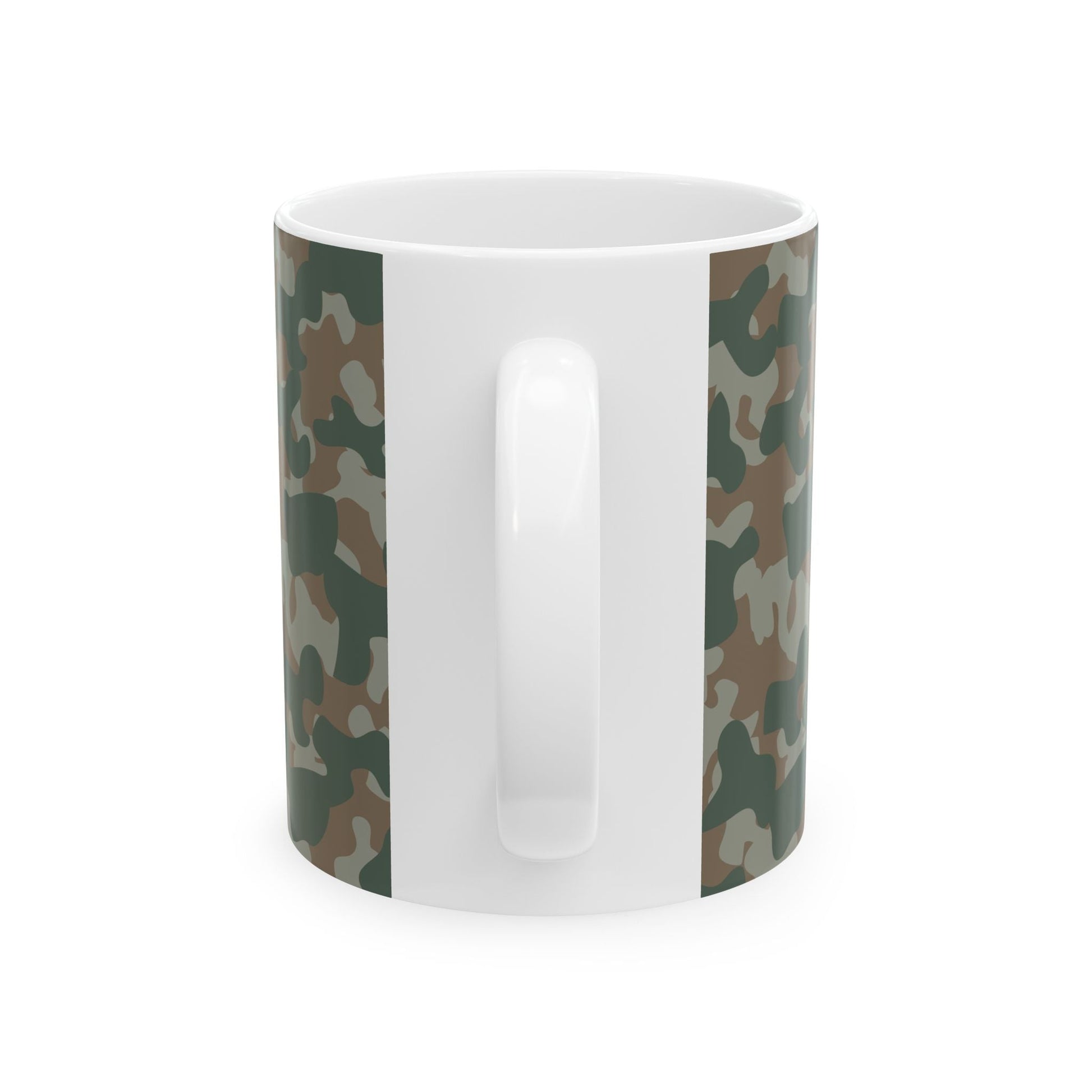 Camouflage Ceramic Mug for Coffee Lovers, Military Style, Unique Gift, Adventure Vibes, Perfect for Outdoors, 11oz, 15oz - MaisonThreadory