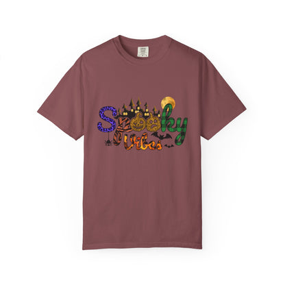 Spooky Vibes T-Shirt, Halloween Shirt, Unisex Tee, Fall Fashion, Casual Wear, Gift for Haunted Lovers - MaisonThreadory