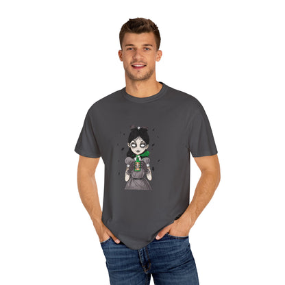 Gothic Girl Graphic Tee, Casual Wear, Halloween T-shirt, Unique Art Clothing, Gift for Teens - MaisonThreadory