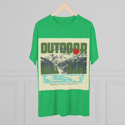 Outdoor Adventure Tee, Unisex Tri - Blend Crew Shirt, Perfect Gift for Nature Lovers, Hiking Enthusiasts, Travel Souvenir, Eco - Friendly [...] - MaisonThreadory