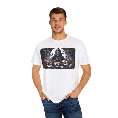 Spooky Halloween T-shirt, Unisex Graphic Tee, Ghostly Apparel, Fall Fashion, Pumpkin Shirt, Halloween Costume Top - MaisonThreadory