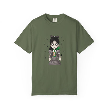 Gothic Girl Graphic Tee, Casual Wear, Halloween T-shirt, Unique Art Clothing, Gift for Teens - MaisonThreadory