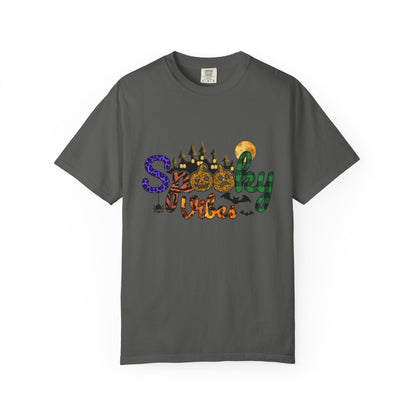 Spooky Vibes T-Shirt, Halloween Shirt, Unisex Tee, Fall Fashion, Casual Wear, Gift for Haunted Lovers - MaisonThreadory