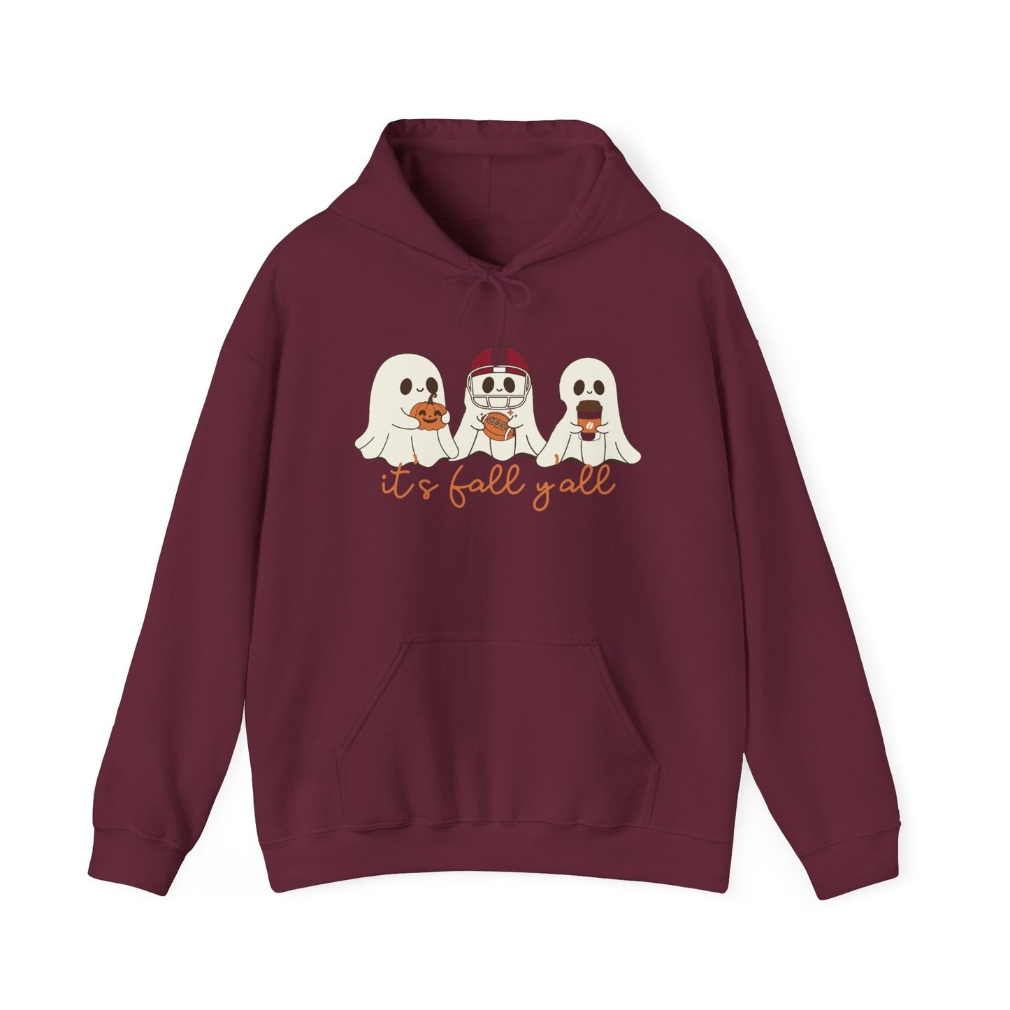Fall - Themed Hooded Sweatshirt, Cozy Fall Hoodie, Unisex Halloween Apparel, Autumn Fashion Sweatshirt, Perfect Halloween Gift - MaisonThreadory