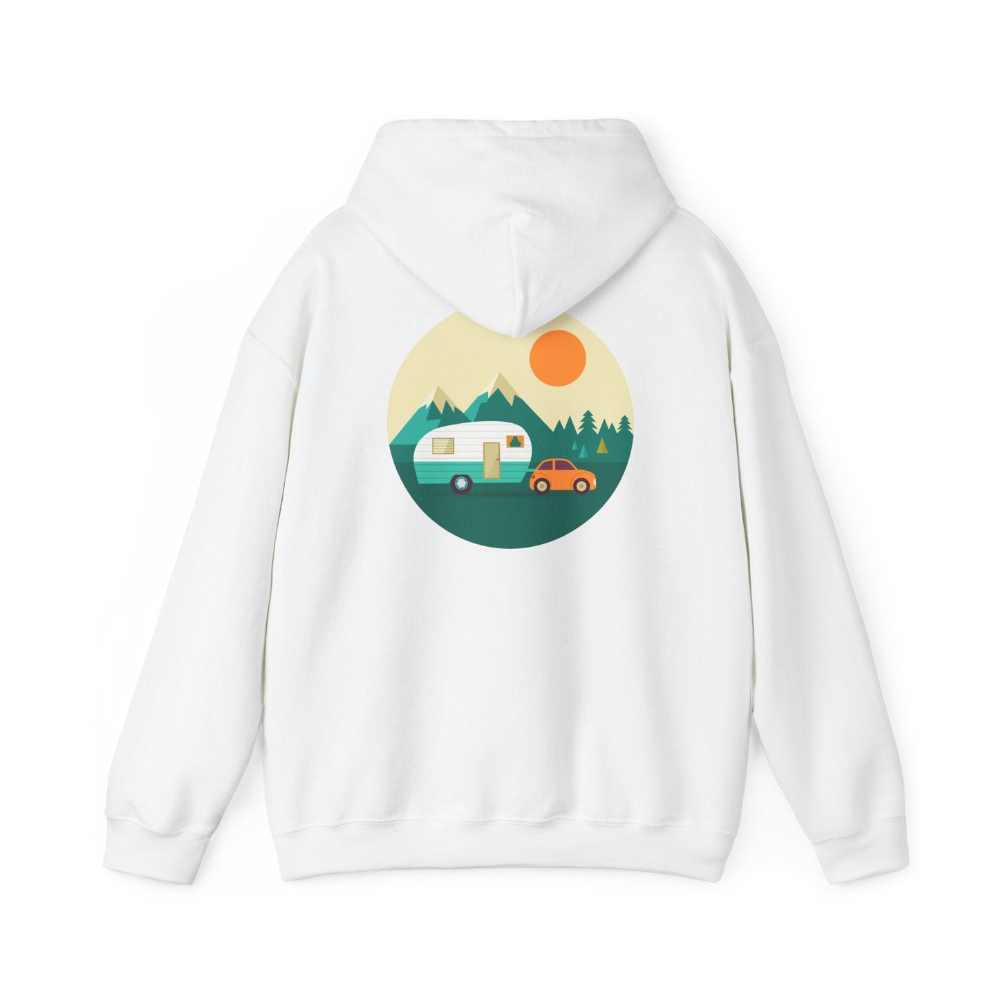 Camping Adventure Hoodie - Unisex Heavy Blend - Cozy Sweatshirt for Nature Lovers - Outdoor Gift - Travel Hoodie - MaisonThreadory
