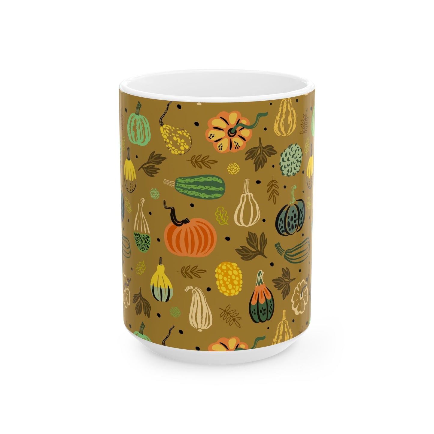 Autumn Harvest Ceramic Mug - Cozy Fall Vibes, Pumpkin Spice Lover's Gift, Seasonal Home Decor, Thanksgiving Coffee Cup, Cute Kitchenware - MaisonThreadory