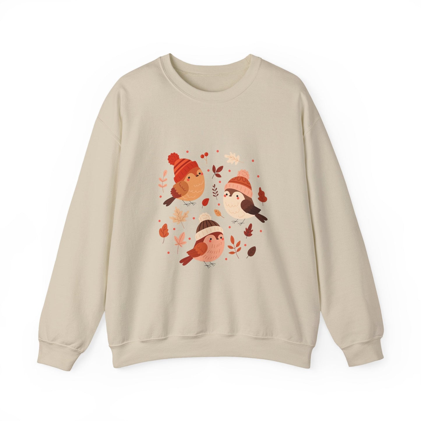 Cozy Birdie Crewneck Sweatshirt - Cute Winter Apparel, Gift for Bird Lovers, Fall Fashion, Layering Sweatshirt, Holiday Gift - MaisonThreadory