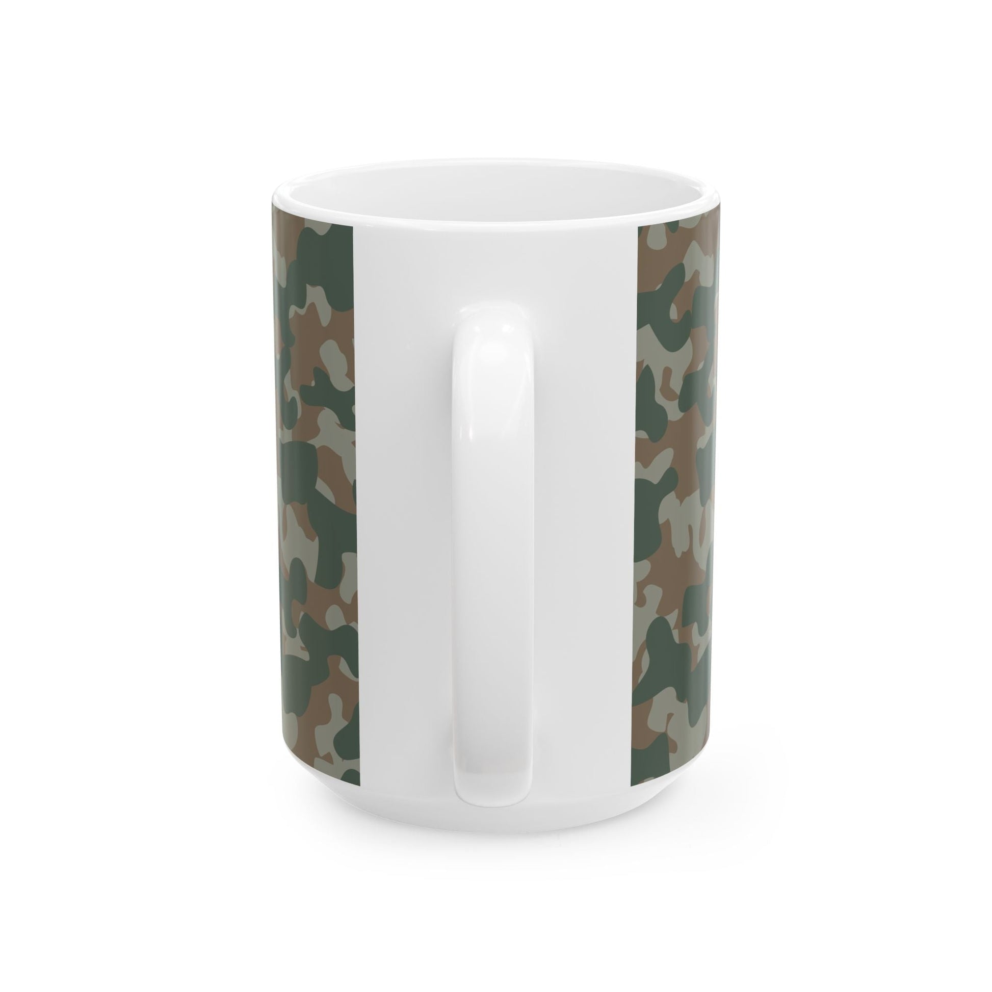Camouflage Ceramic Mug for Coffee Lovers, Military Style, Unique Gift, Adventure Vibes, Perfect for Outdoors, 11oz, 15oz - MaisonThreadory