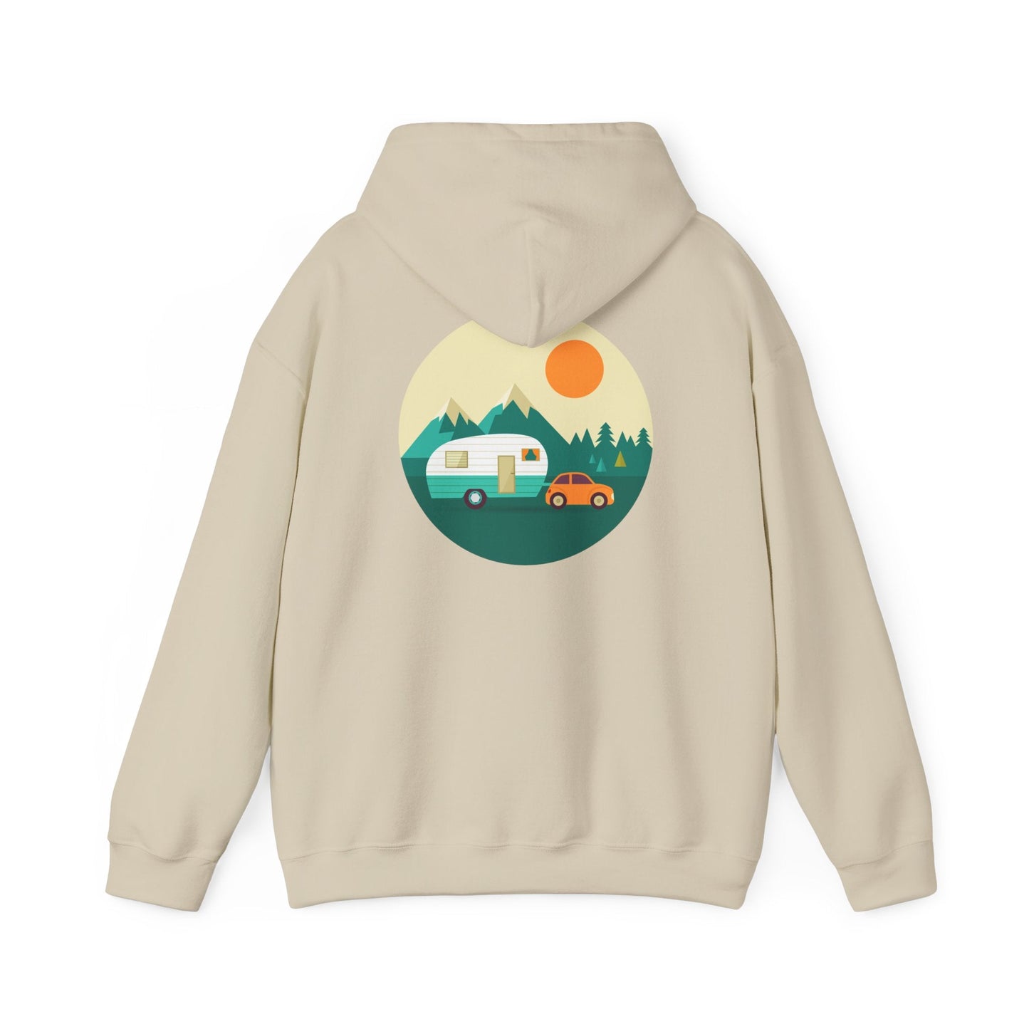 Camping Adventure Hoodie - Unisex Heavy Blend - Cozy Sweatshirt for Nature Lovers - Outdoor Gift - Travel Hoodie - MaisonThreadory