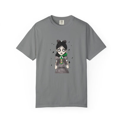 Gothic Girl Graphic Tee, Casual Wear, Halloween T-shirt, Unique Art Clothing, Gift for Teens - MaisonThreadory