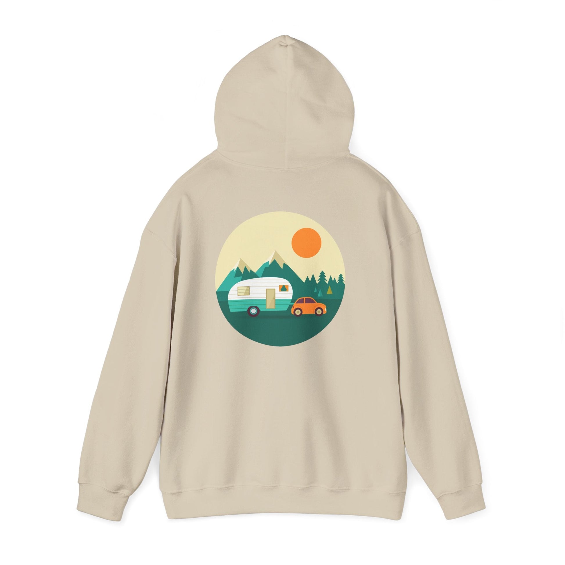 Camping Adventure Hoodie - Unisex Heavy Blend - Cozy Sweatshirt for Nature Lovers - Outdoor Gift - Travel Hoodie - MaisonThreadory