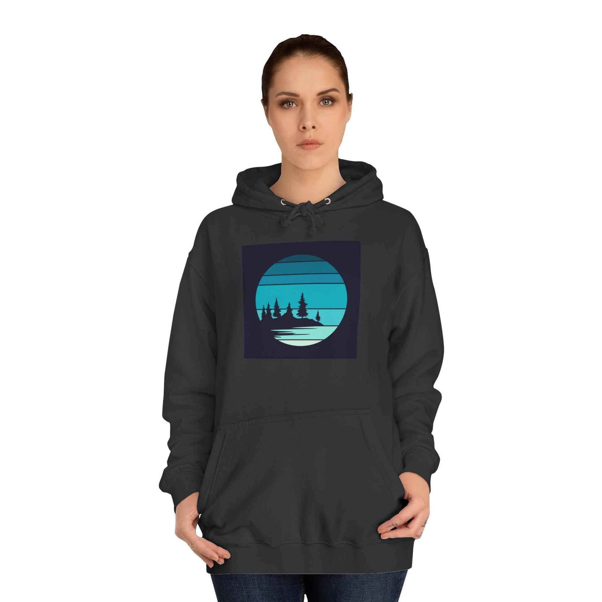 Tranquil Nature Scene Hoodie, Cozy College Sweatshirt, Perfect for Campus Life, Unisex Gift for Students and Nature Lovers, Relaxing [...] - MaisonThreadory