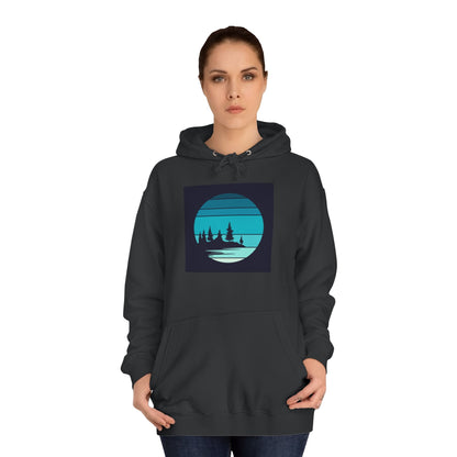 Tranquil Nature Scene Hoodie, Cozy College Sweatshirt, Perfect for Campus Life, Unisex Gift for Students and Nature Lovers, Relaxing [...] - MaisonThreadory