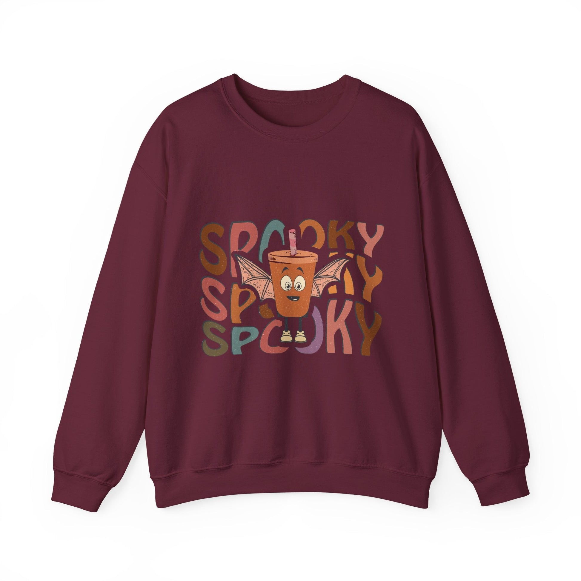 Spooky Vibes Crewneck Sweatshirt - Unisex Halloween Sweater for Cozy Nights, Fall Fashion, Gift for Spooky Season, Festive Apparel - MaisonThreadory