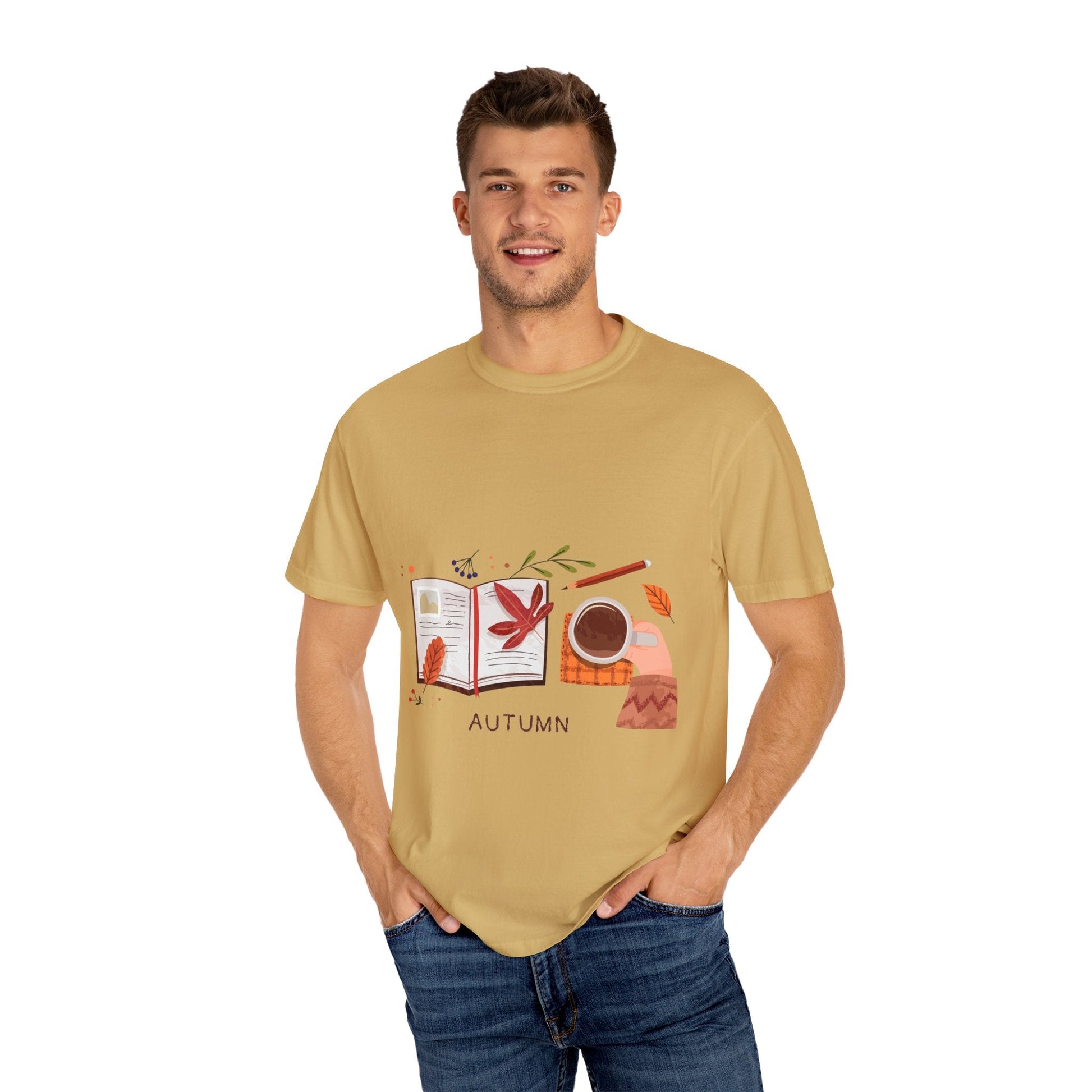 Autumn - Themed Unisex T-Shirt - Cozy Fall Tee, Perfect Gift for Thanksgiving, Casual Everyday Wear, Seasonal Fashion, Pumpkin Spice Vibes - MaisonThreadory