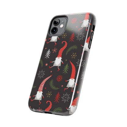 Gnomes & Holiday Cheer Tough Phone Cases, Cute Phone Accessories, Holiday Gift, Gnome Phone Cover, Festive Phone Protection, Winter Decor - MaisonThreadory