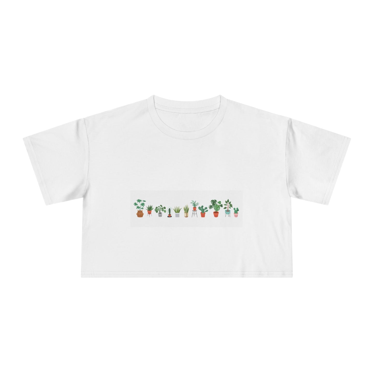 Botanical Bliss Women's Crop Tee, Cute Plant Lover Tee, Gardening Gift, Summer Fashion, Eco - Friendly Style, Trendy Crop Top - MaisonThreadory