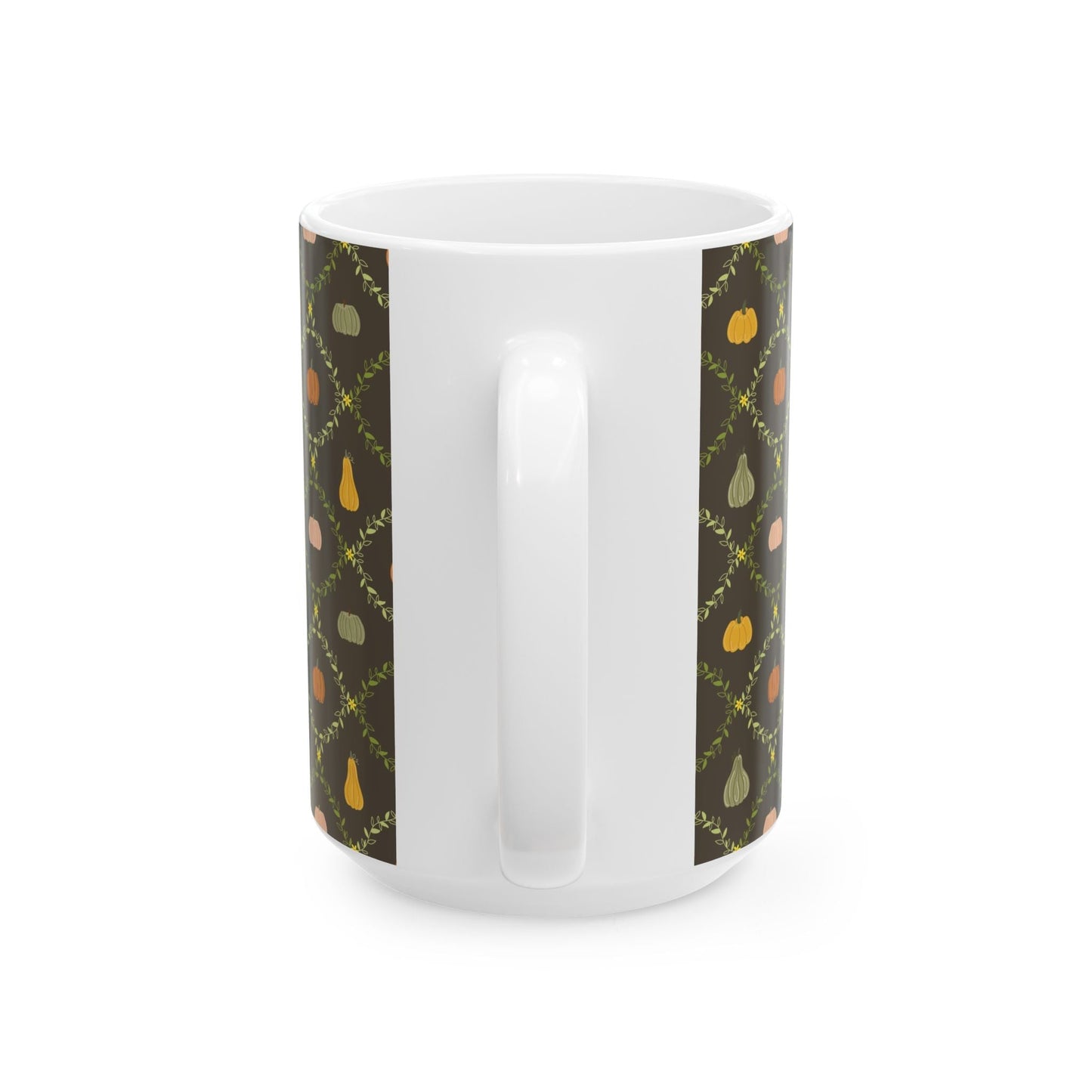 Autumn Harvest Ceramic Mug – Cozy Coffee Cup, Fall Decor, Pumpkin Design, Thanksgiving Gift, Seasonal Drinkware - MaisonThreadory