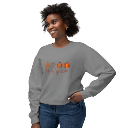 Fall Pumpkin Sweatshirt, Cozy Crewneck Sweater, Perfect for Autumn, Halloween, Thanksgiving Gift, Unisex Casual Fashion - MaisonThreadory