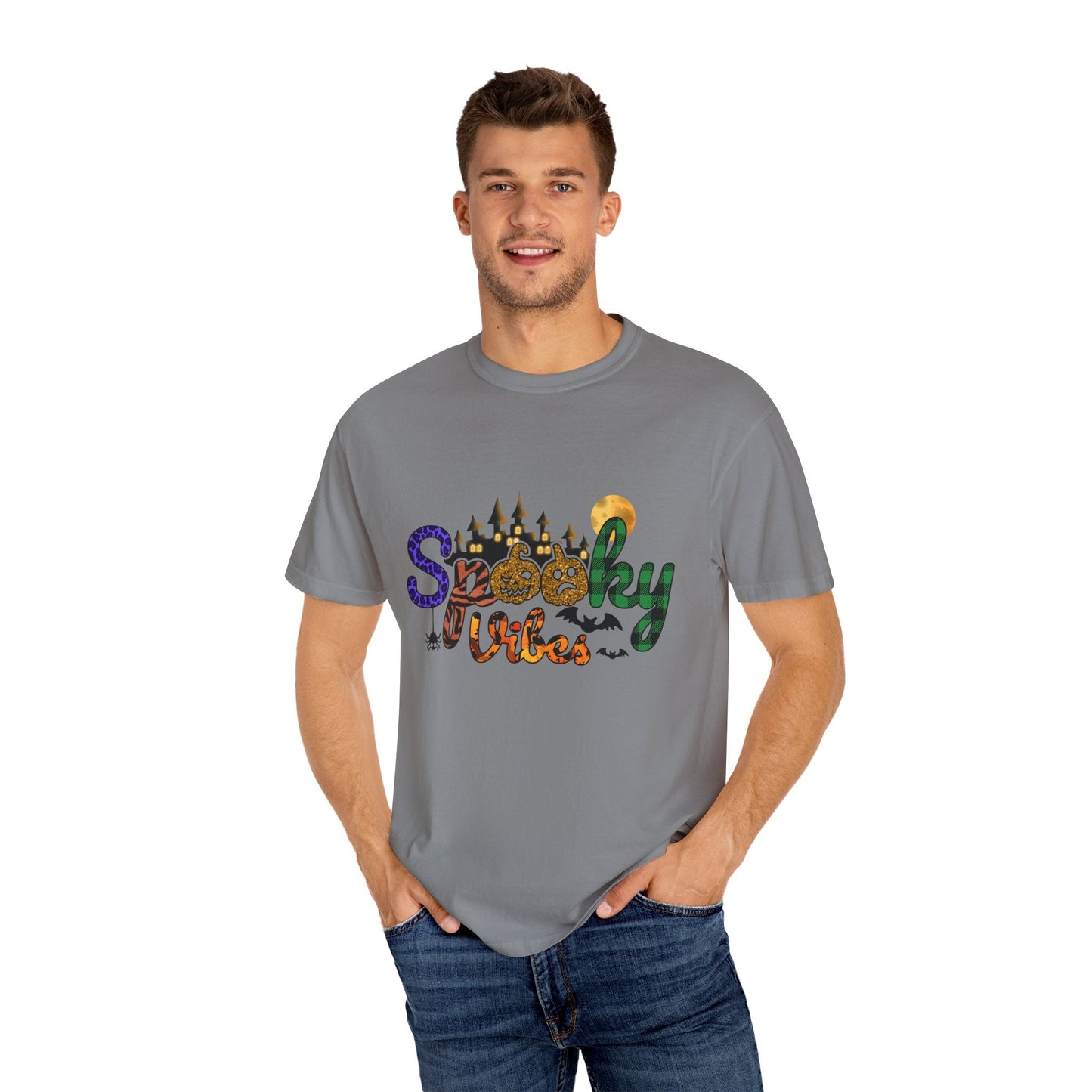 Spooky Vibes T-Shirt, Halloween Shirt, Unisex Tee, Fall Fashion, Casual Wear, Gift for Haunted Lovers - MaisonThreadory