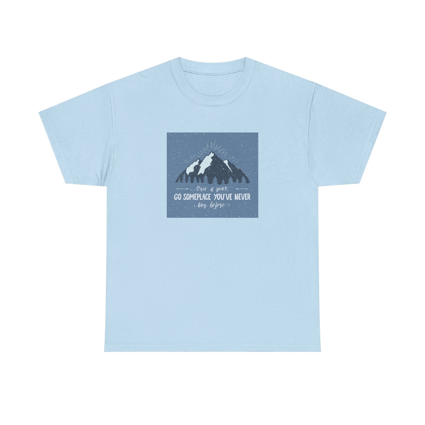 Adventure Awaits Unisex Cotton Tee, Inspirational Shirt, Travel Gift, Nature Lover's Apparel, Unique Quote Tee, Outdoor Enthusiast Top - MaisonThreadory
