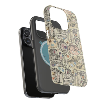 Travel - Inspired Magnetic Tough Cases, Unique Phone Accessories, Perfect for Adventurers, Great Gift for Travelers or Holidays - MaisonThreadory