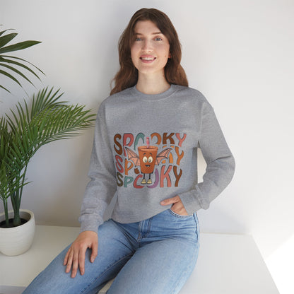 Spooky Vibes Crewneck Sweatshirt - Unisex Halloween Sweater for Cozy Nights, Fall Fashion, Gift for Spooky Season, Festive Apparel - MaisonThreadory