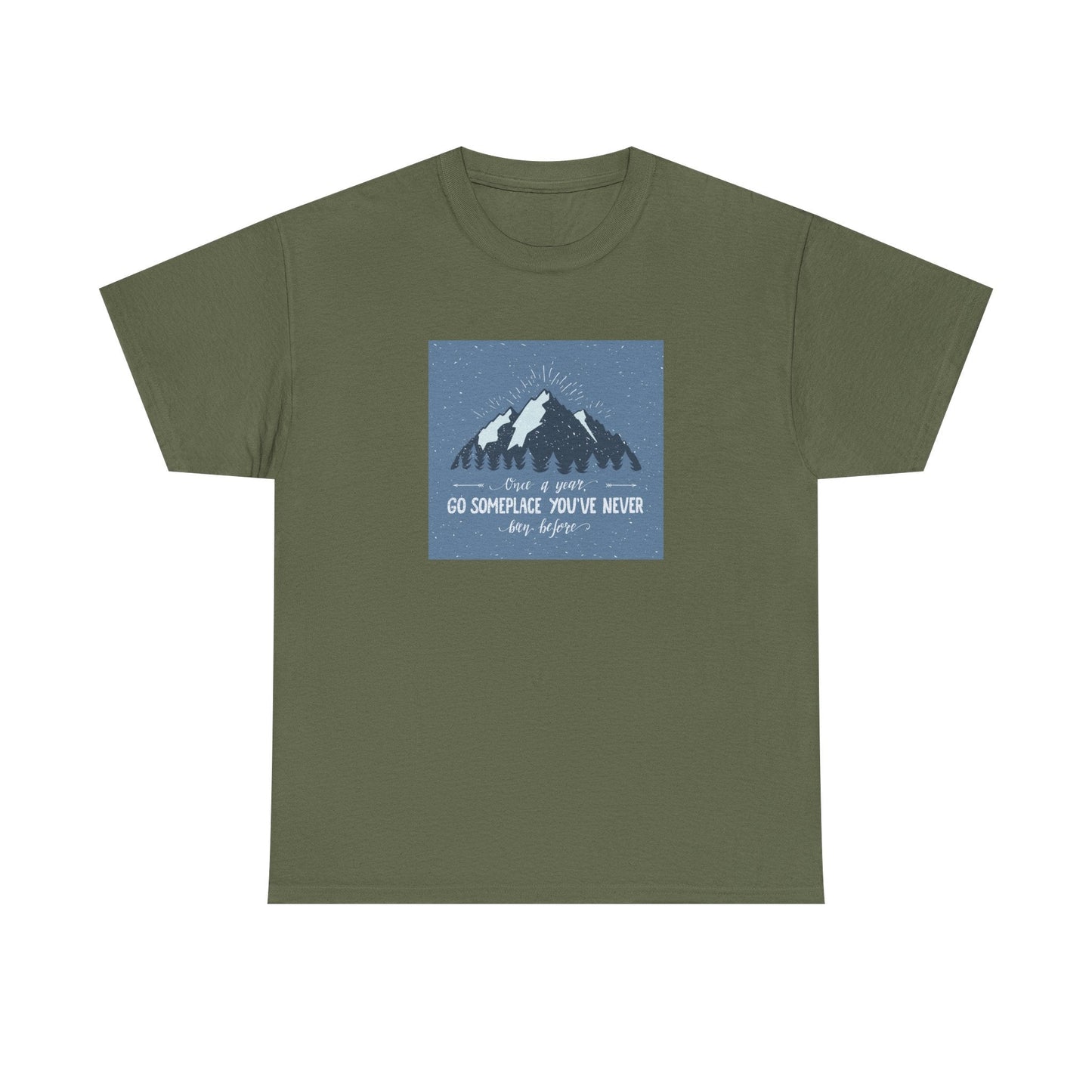 Adventure Awaits Unisex Cotton Tee, Inspirational Shirt, Travel Gift, Nature Lover's Apparel, Unique Quote Tee, Outdoor Enthusiast Top - MaisonThreadory