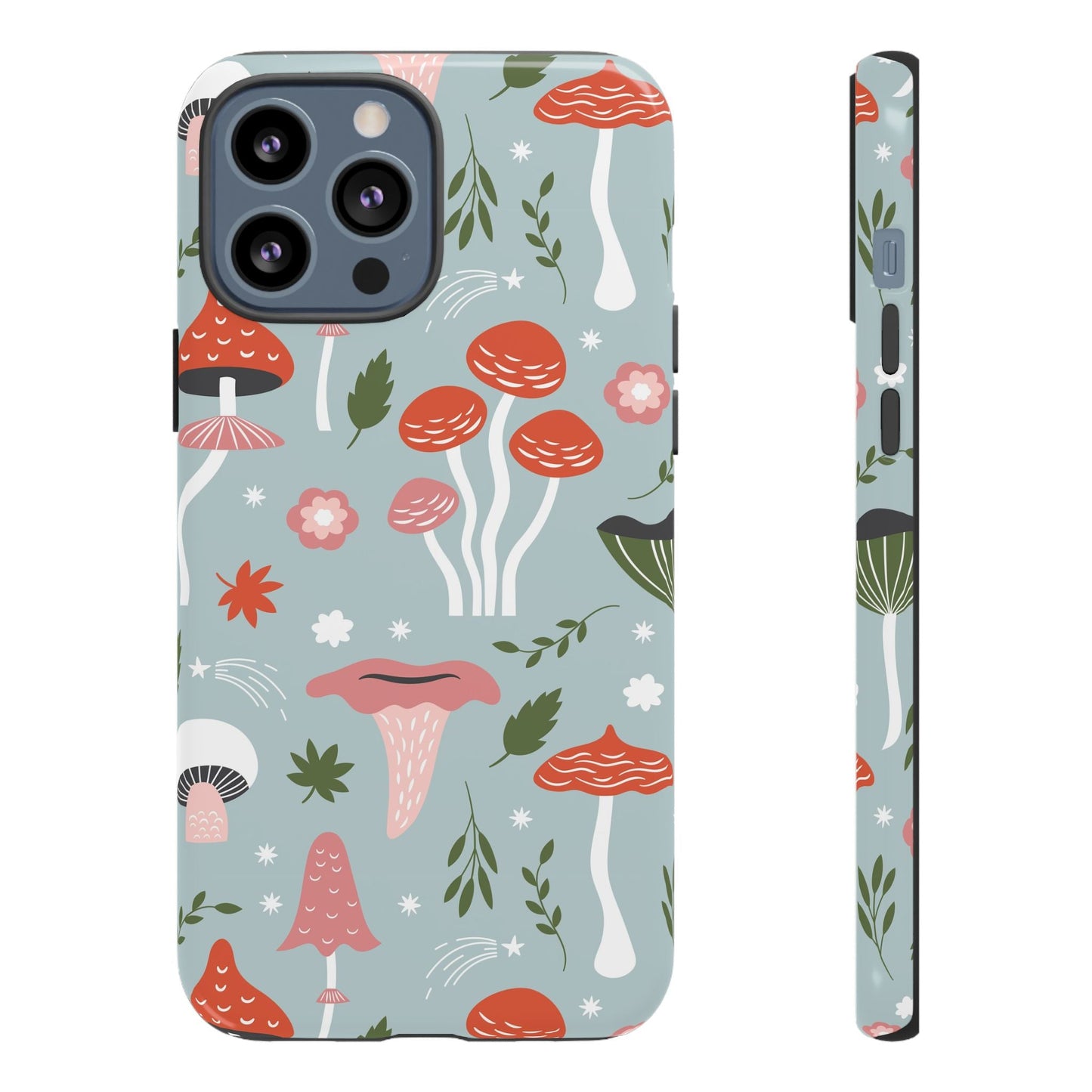 Whimsical Mushroom Phone Case, Cute Floral Smartphone Cover, Unique Gift for Nature Lovers, Trendy Tech Accessory, Eco - friendly Case - MaisonThreadory
