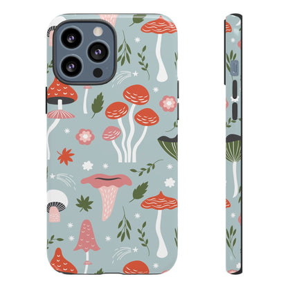 Whimsical Mushroom Phone Case, Cute Floral Smartphone Cover, Unique Gift for Nature Lovers, Trendy Tech Accessory, Eco - friendly Case - MaisonThreadory